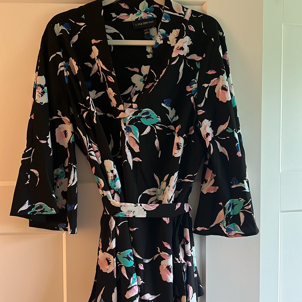 Floral belted tunic